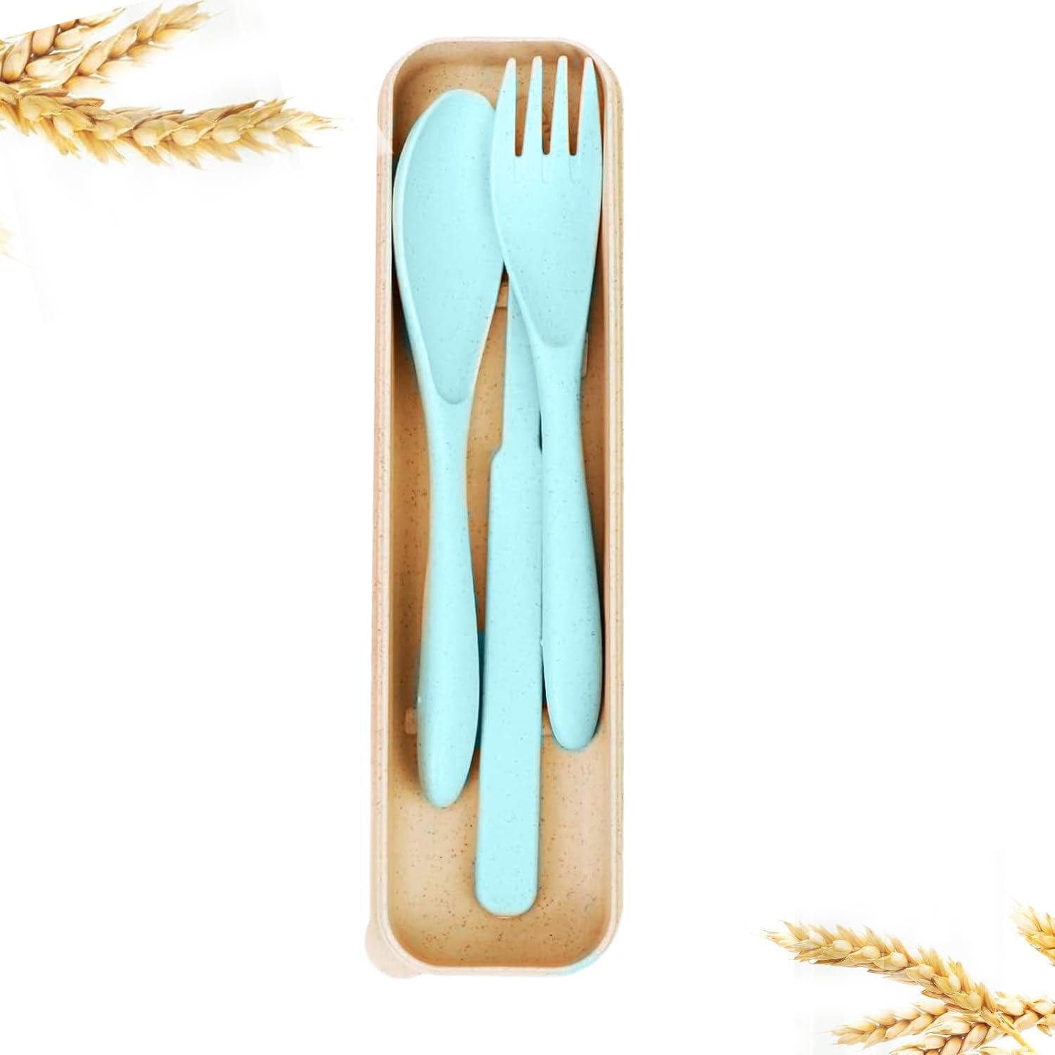 Rusabl Wheat Straw Cutlery Set, Portable Fork, Knife and Spoon Set with Travel Case for School, Easy to Carry, Reusable, Light Weight, Eco-Friendly & Dishwasher Safe (Soft Beige) (B0CTKRWB64) Amazon Price History, Amazon Price Tracker