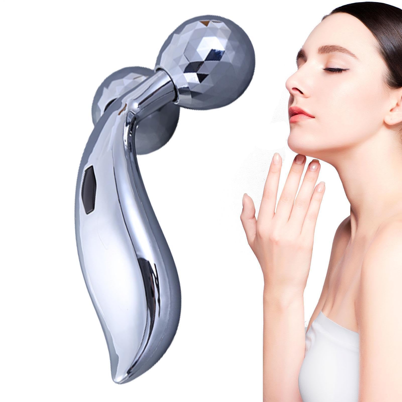 Rullo Viso - Massaggiatore 3D Portatile Modellante E Leggero,Rullo Massaggiante per Viso - Per Collo Corpo Casa Viaggio Doccia Yoga Rilassamento Headspa Salon Meditazione Aromaterapia
