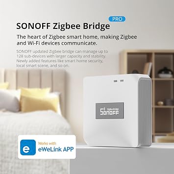 SONOFF ZigBee Bridge Pro Zigbee gateway, Zigbee device with smart home security mode, WI-FI and Zigbee dual protocol support, application control, subdevice OTA support