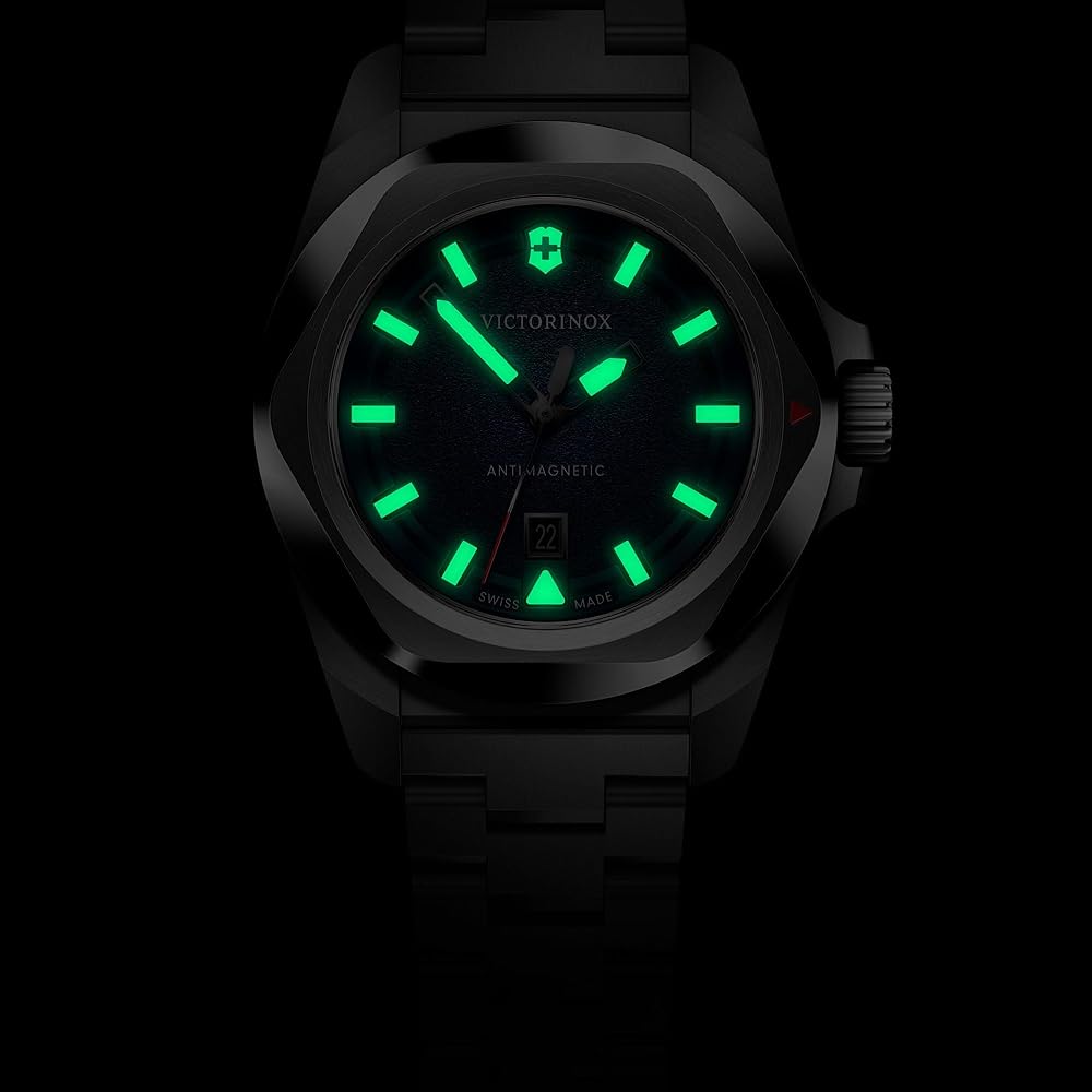 Amazon.com: Victorinox I.N.O.X. Small Blue Dial Stainless Steel