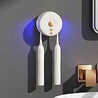 Vista 10 de Soporte para cepillos de dientes montado en la pared, caja de limpieza portátil de viaje para el hogar, estuche limpiador recargable, 2 ranuras