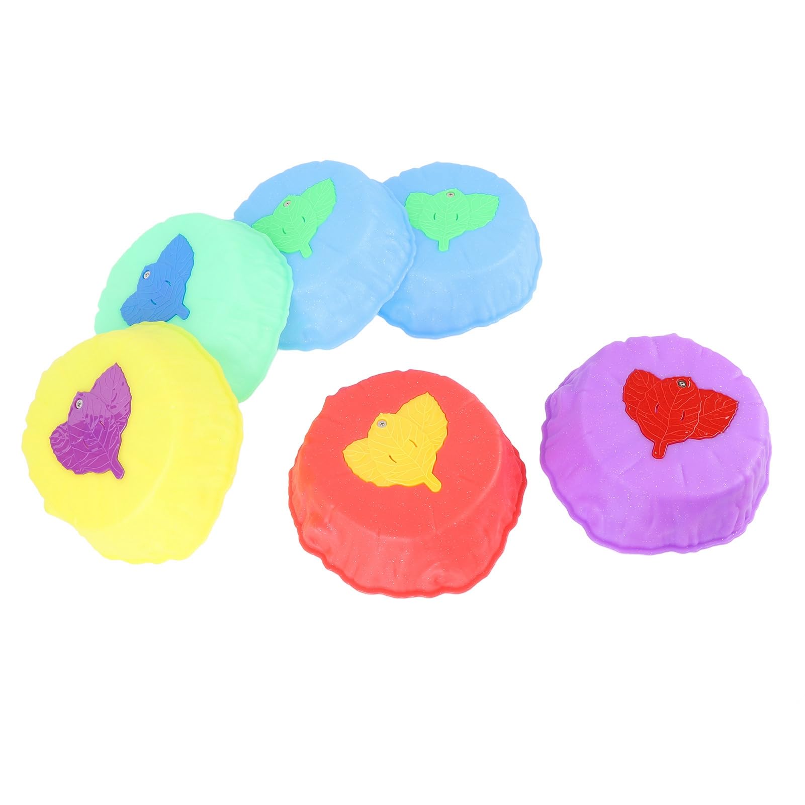 Piedras de Equilibrio para Niños, 6 Piezas de Piedras de Equilibrio Iluminadas con Superficie Texturizada y Almohadillas Antideslizantes, Juguetes de de Plástico Apilables para Juegos de