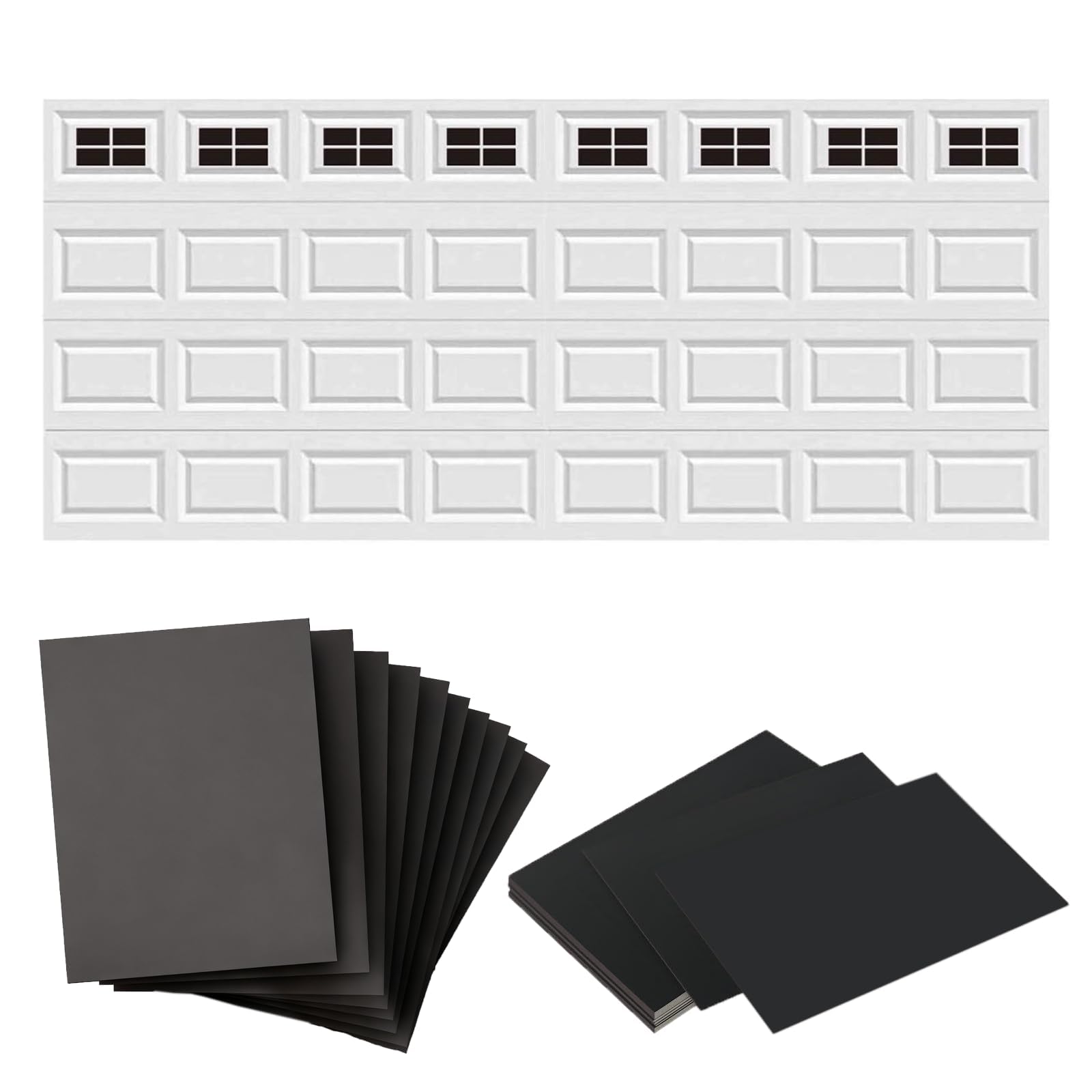 32Pack 2 Car Garage Kits Magnetic Panels Sheets Fake Faux Magnetic