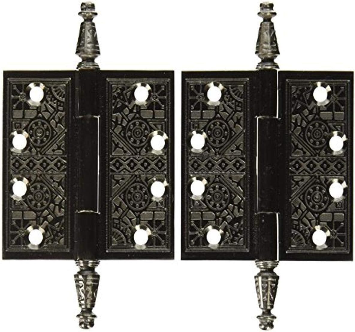 Deltana DSBP44U15A Solid Brass Ornate 4-Inch x 4-Inch Square Corner Hinge