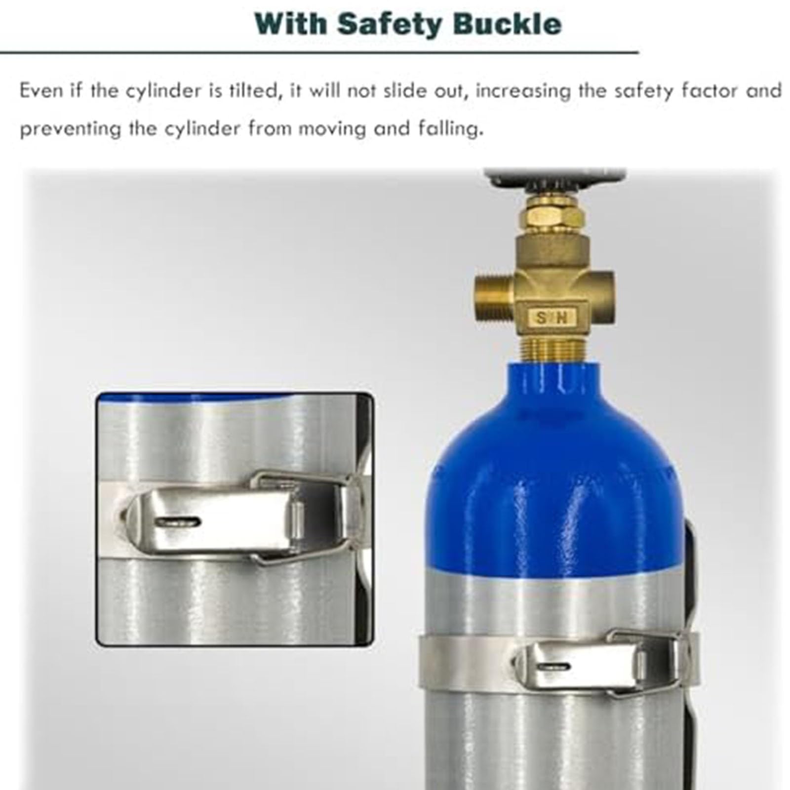 Soporte para bombonas de Gas, Soporte para bombonas de oxígeno, Soporte de Acero Inoxidable para bombonas de Gas con Montaje en Suelo, Estante de Transporte, 3 Piezas - Diámetro 11,5 cm