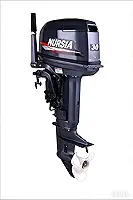 NURSIA Motor de Popa 30 HP, Propulsor Náutico para Barcos, Hélice Incluída, Azul