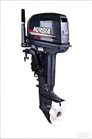 NURSIA Motor de Popa 30 HP, Propulsor Náutico para Barcos, Hélice Incluída, Azul