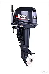 NURSIA Motor de Popa 30 HP, Propulsor Náutico para Barcos, Hélice Incluída, Azul