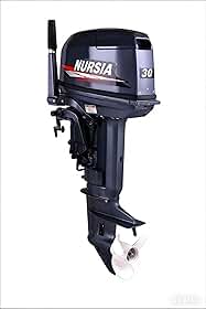 NURSIA Motor de Popa 30 HP, Propulsor Náutico para Barcos, Hélice Incluída, Azul