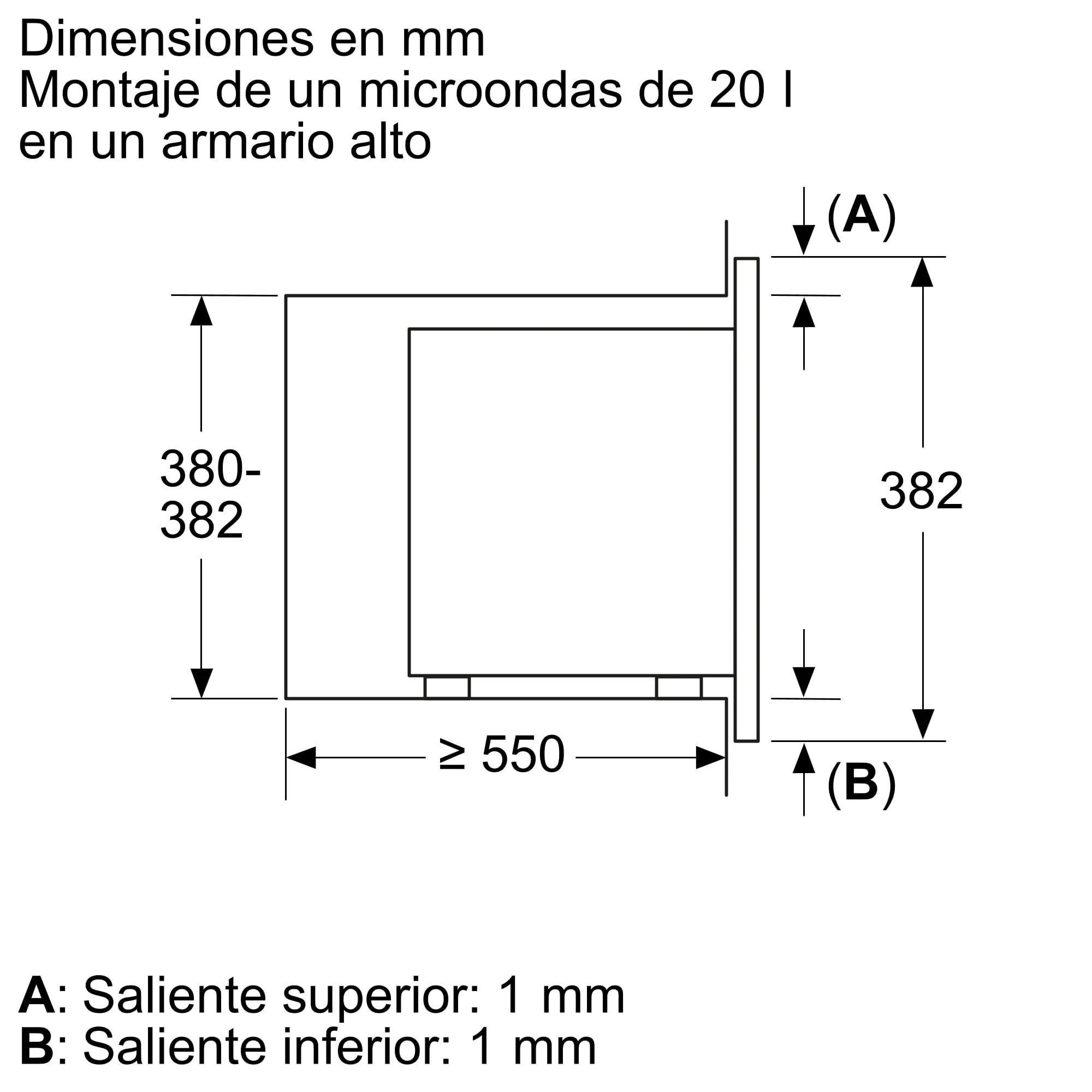 BALAY - Microondas Integrable, 20 litros, con Marco, Grill, Iluminación LED, Asistente de Limpieza Aqualisis, Negro y Acero Inoxidable, 3CG6112X3