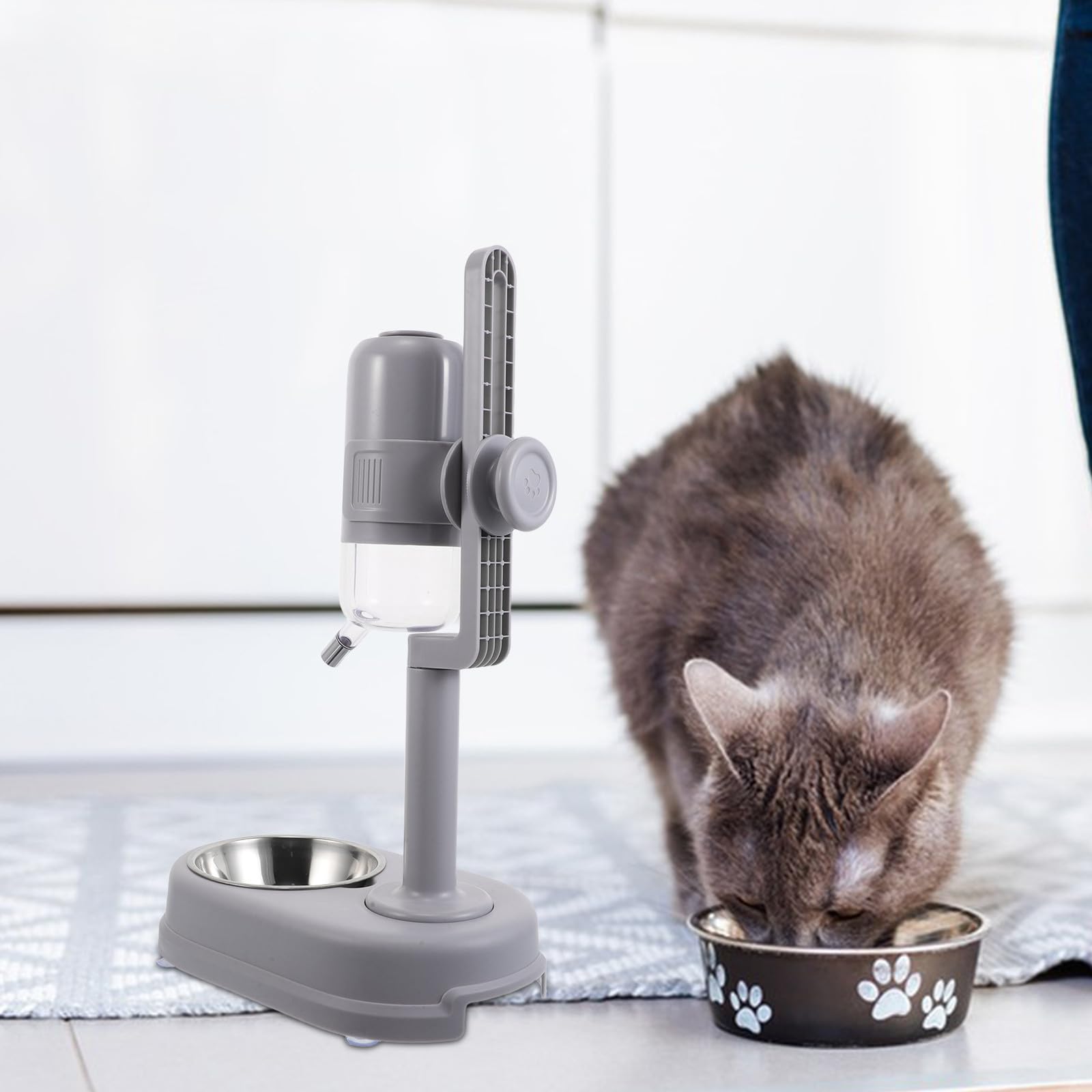 Gamelle Double pour Animaux de Compagnie Distributeur D’Eau 750 ML