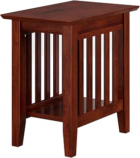 Atlantic Furniture Mission Chair Side Table, Walnut, 