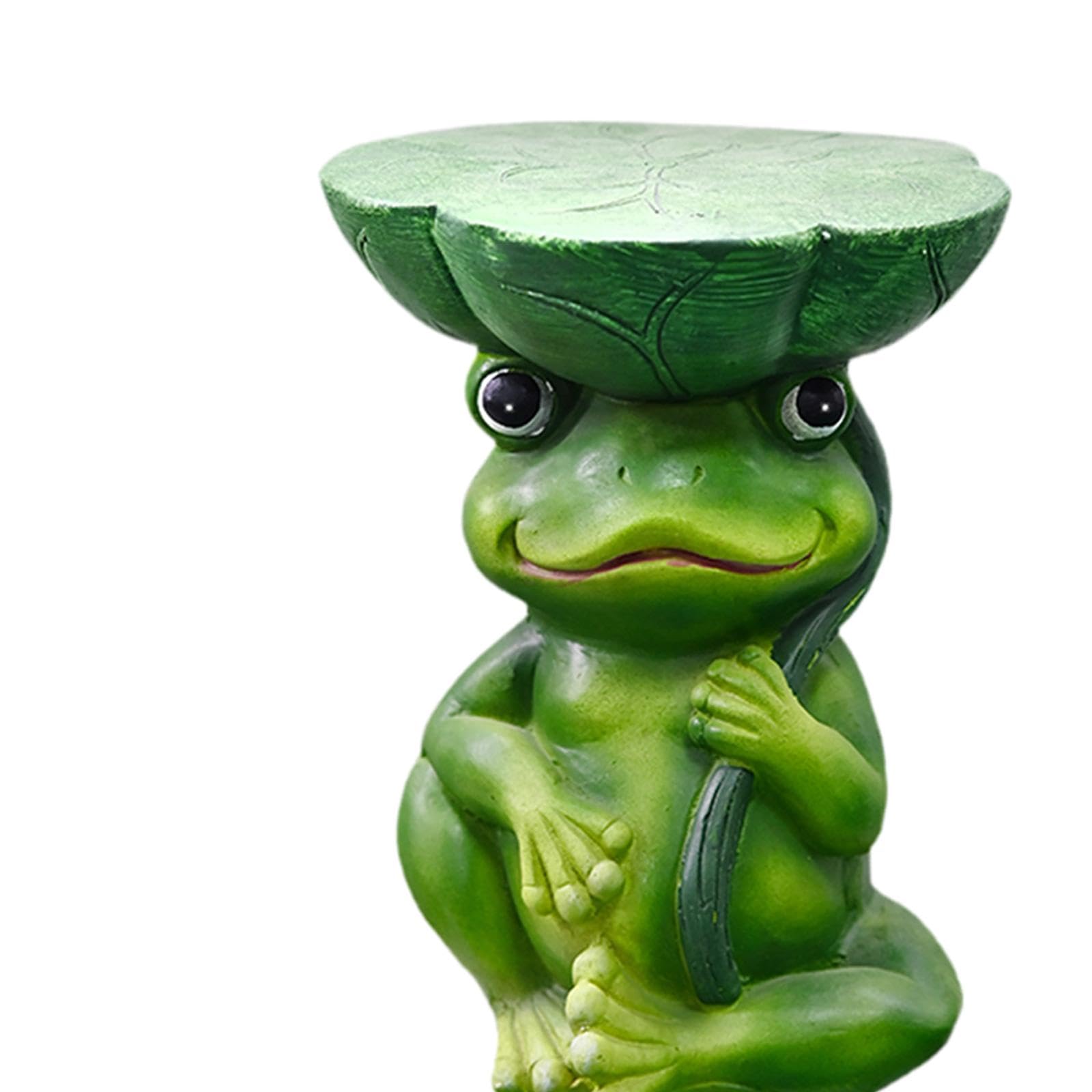 Statua da Giardino a Forma di Rana, Sgabello da Giardino, Statuetta da Collezione, Regalo per Compleanni