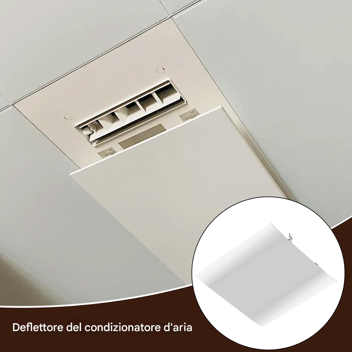 Deflettore Per Condizionatore D'aria Centralizzato, Deflettore Quadrato Per Condotto 'aria, Per Casa, Seminterrato, Garage, Per Impedire Il Flusso D'aria Diretto