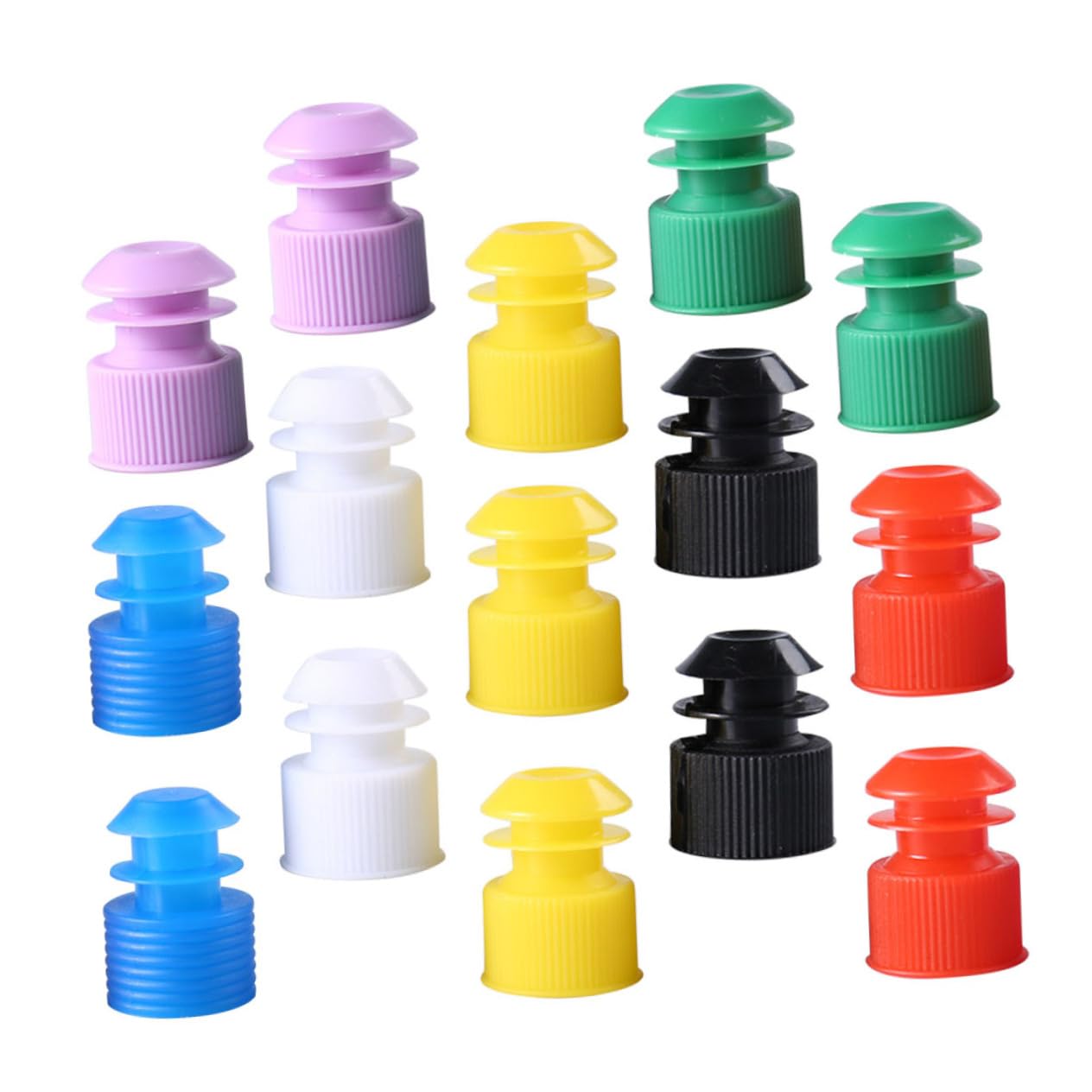 Lot De 100 Bouchons En Caoutchouc Coniques Silicone - 8 Tailles De 1.6 à 20mm Pour Tubes, Bouteilles Et Essais