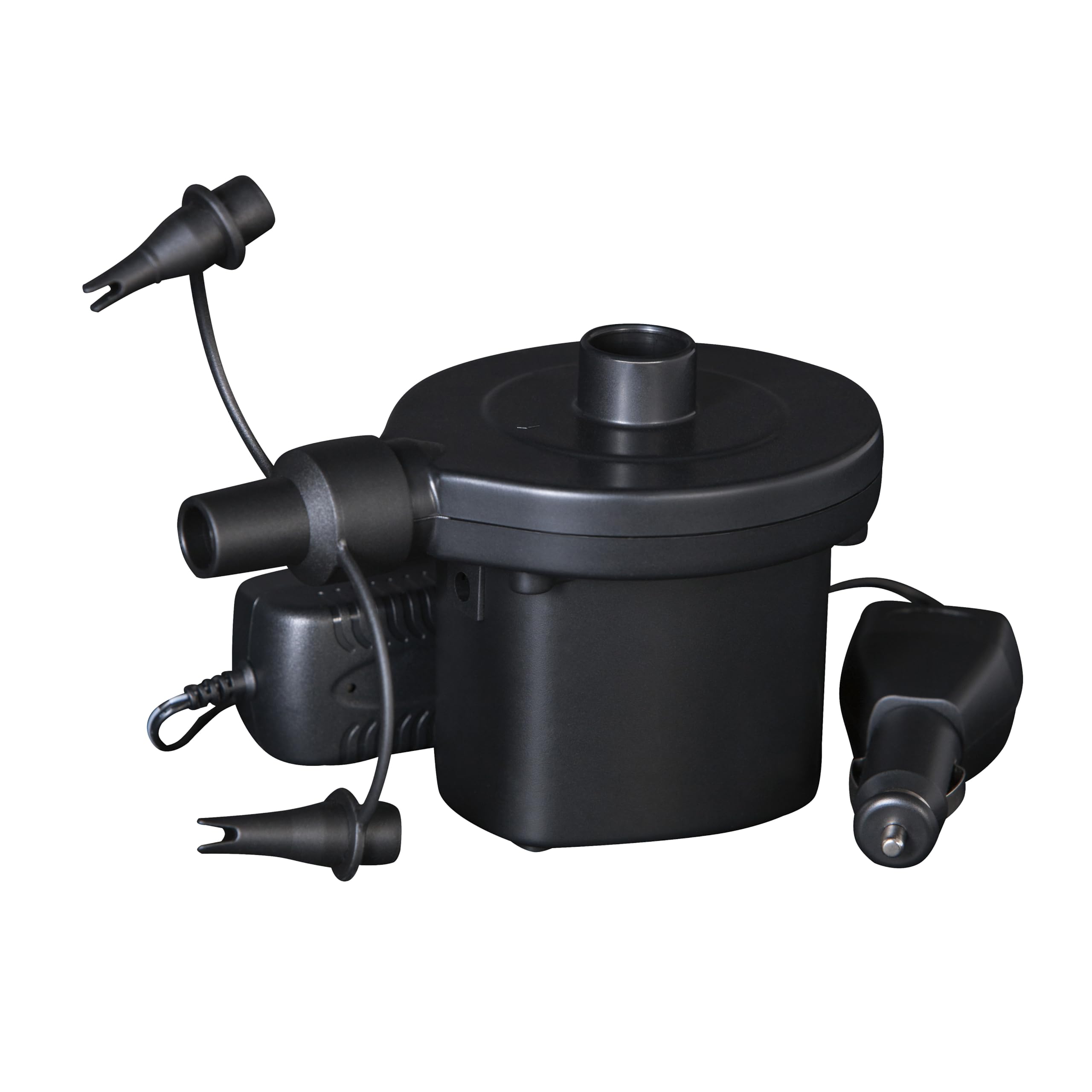 Bestway Elektroniczna pompka powietrza, mobilna pompa elektryczna, ładowana z 220 – 240 V i 12 V, 62083, czarna, 30 x 11 x 12 cm