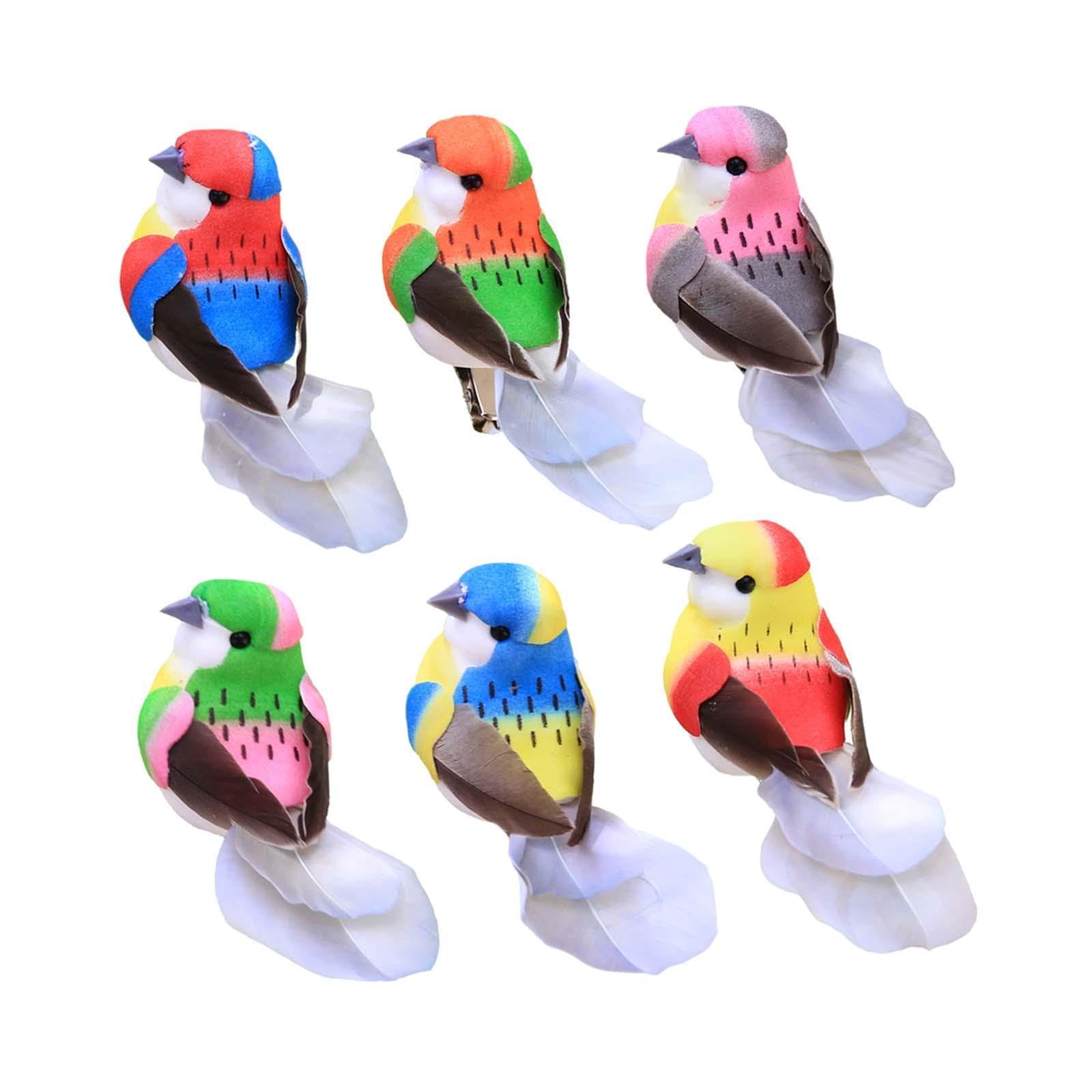 6Pcs Artificial Birds Clip on for Crafts Micro Landscape Floral Arrangements-image-19