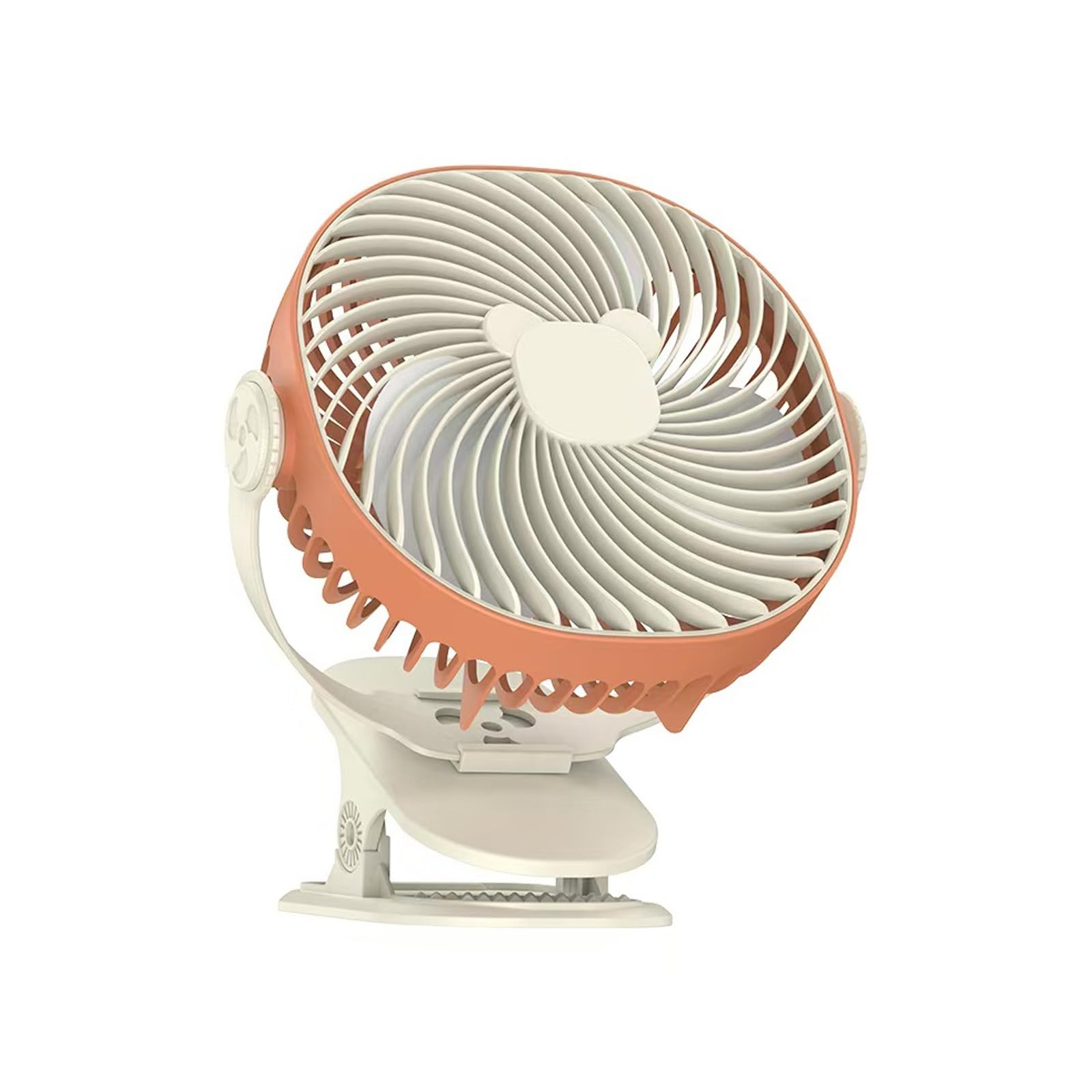 Myralux Clip on Fan for Bed & Bedsides, Strong Clamp Desk Fan with 5 Speeds Adjustable, USB Rechargeable Space Saving Portable Cooling for Dorm, Quiet, Camping, Travel