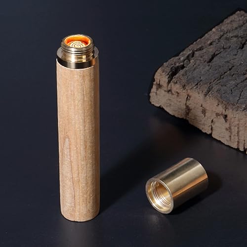 LANDGOO Encendedor eléctrico de inducción de flujo de aire de madera resistente al viento pequeño encendedor de cigarrillos portátil encendedores