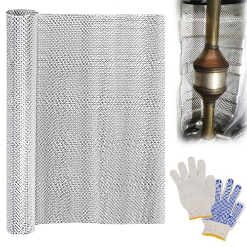 FSWWSF Chapa de protección térmica, protección contra el calor, lámina de aluminio para deportes de motor, aislamiento térmico del motor (1)