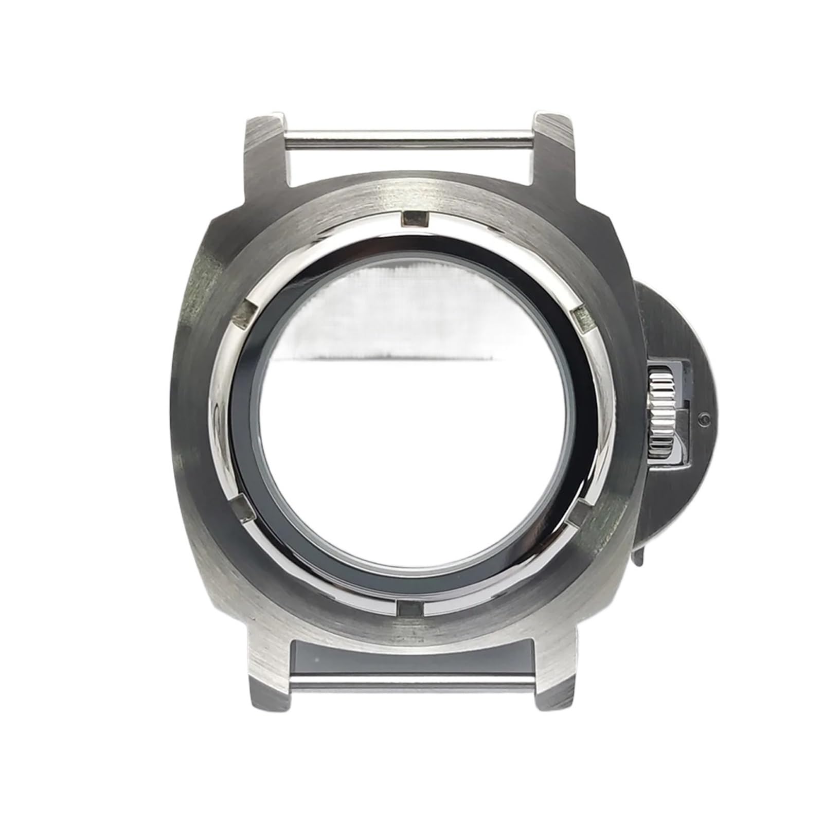 Caja de reloj plateada de 40 mm, cristal de zafiro de 28,5 mm, esfera de 5 ATM, adecuada con asa, compatible con NH35 NH36 4R36