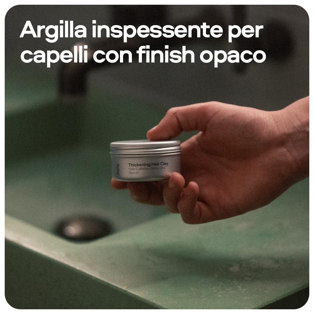Sons Trattamento Anticaduta e Antidiradamento per Uomo, Include Shampoo e Balsamo con Saw Palmetto e Argilla Ispessente con Caffeina e Biotina, Fornitura 3 Mesi