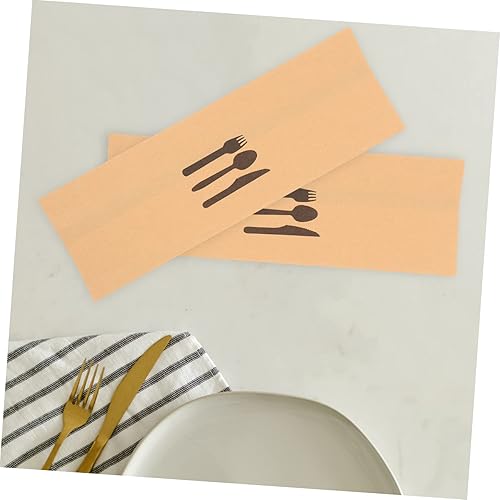 Miniatura 7 de Bolsas de cubiertos de papel kraft, 100 piezas, tenedores desechables, vajilla de boda, utensilios desechables para ensayo, bolsas de cubiertos de
