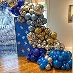 Blue and Gold Balloons, 60Pcs 12Inch Navy Pearl Party Balloons With Metallic Helium Balloon Confetti Latex Set for Boys Birthday Baby Shower Christening Decorations - Image 4
