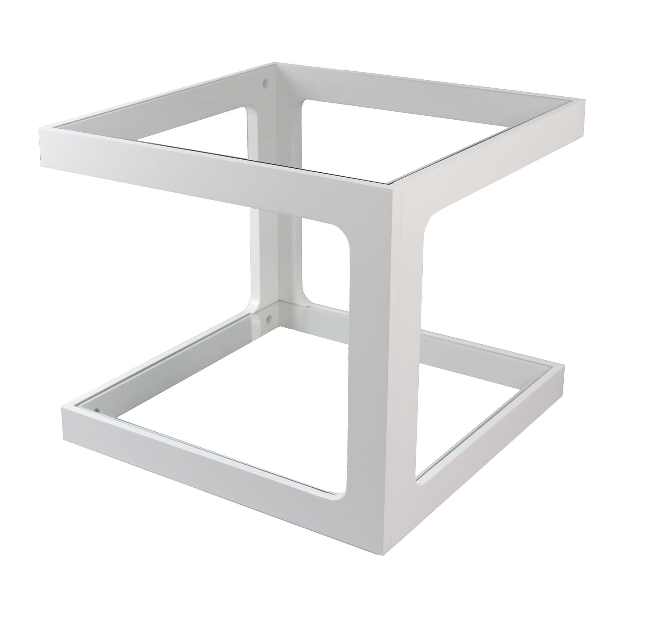 Aspect Rossini 2-Tier Side Coffee End Lamp Table (White), Wood, 50x50x43(H) cm