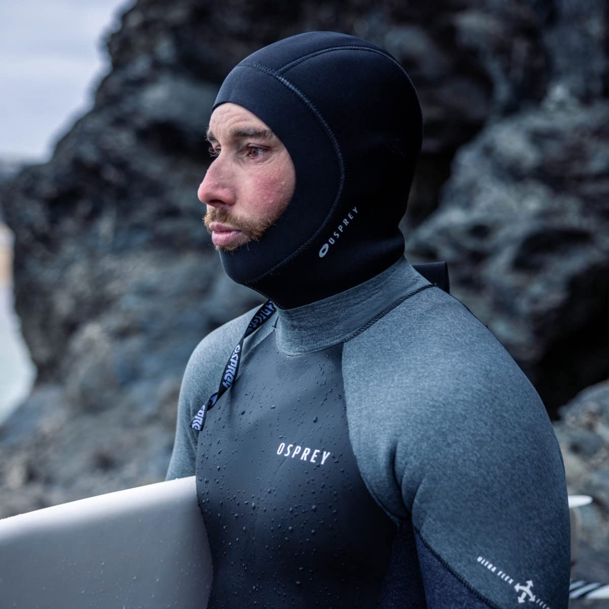 Osprey Wetsuit Hood | Unisex Adult 5mm Neoprene, Durable, Thermal Diving Hood for Snorkelling, Surfing and Swimming, Multiple Sizes, Black