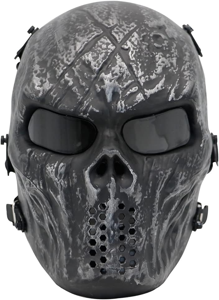 Tactical Mask Skull Full Face Masks, Airsoft Mask, for Halloween Cosplay Party CS Survival Games Shooting
