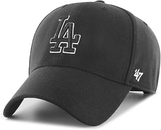 Forty Seven 47 Brand Los Angeles Dodgers Black White MVP Curved Visor Snapback Cap Limited Edition MLB