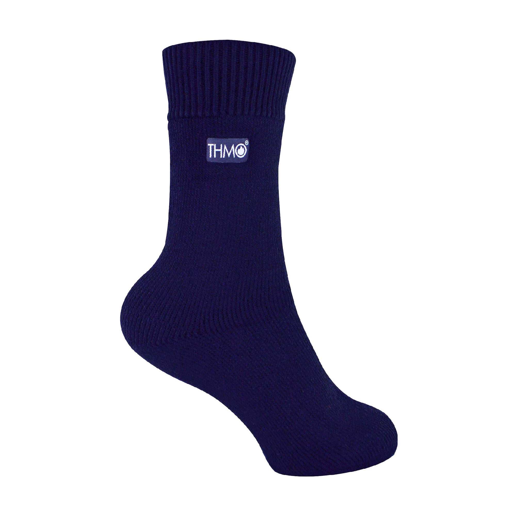 THMO Women's Thermal Slipper Socks - Navy - Size 9-12