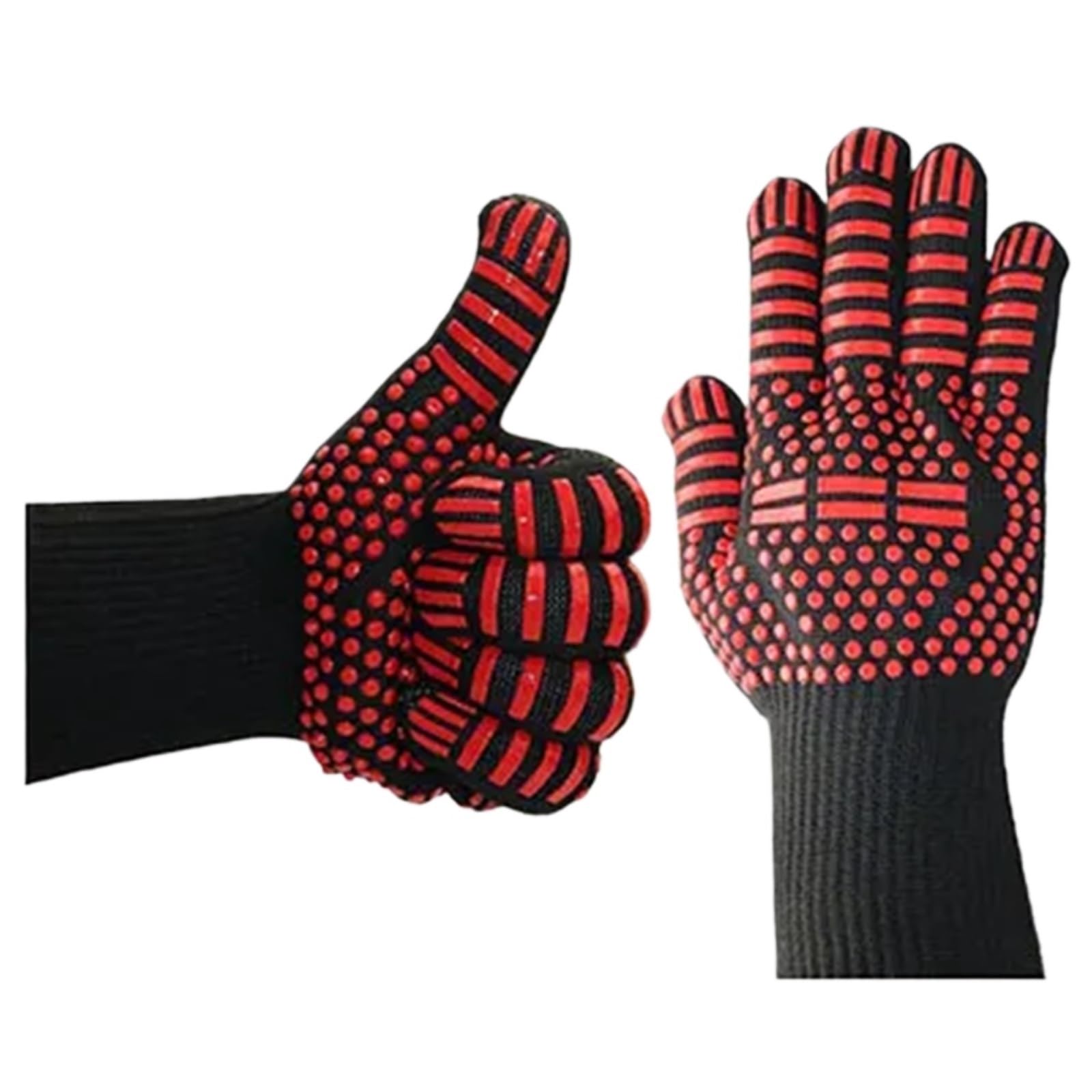 Guantes Barbacoa Guantes ignífugos de cocina, guantes de silicona gruesos resistentes al calor for barbacoa, manoplas for parrilla, guantes for lavar platos, hornear, barbacoa, horno, guantes for asar