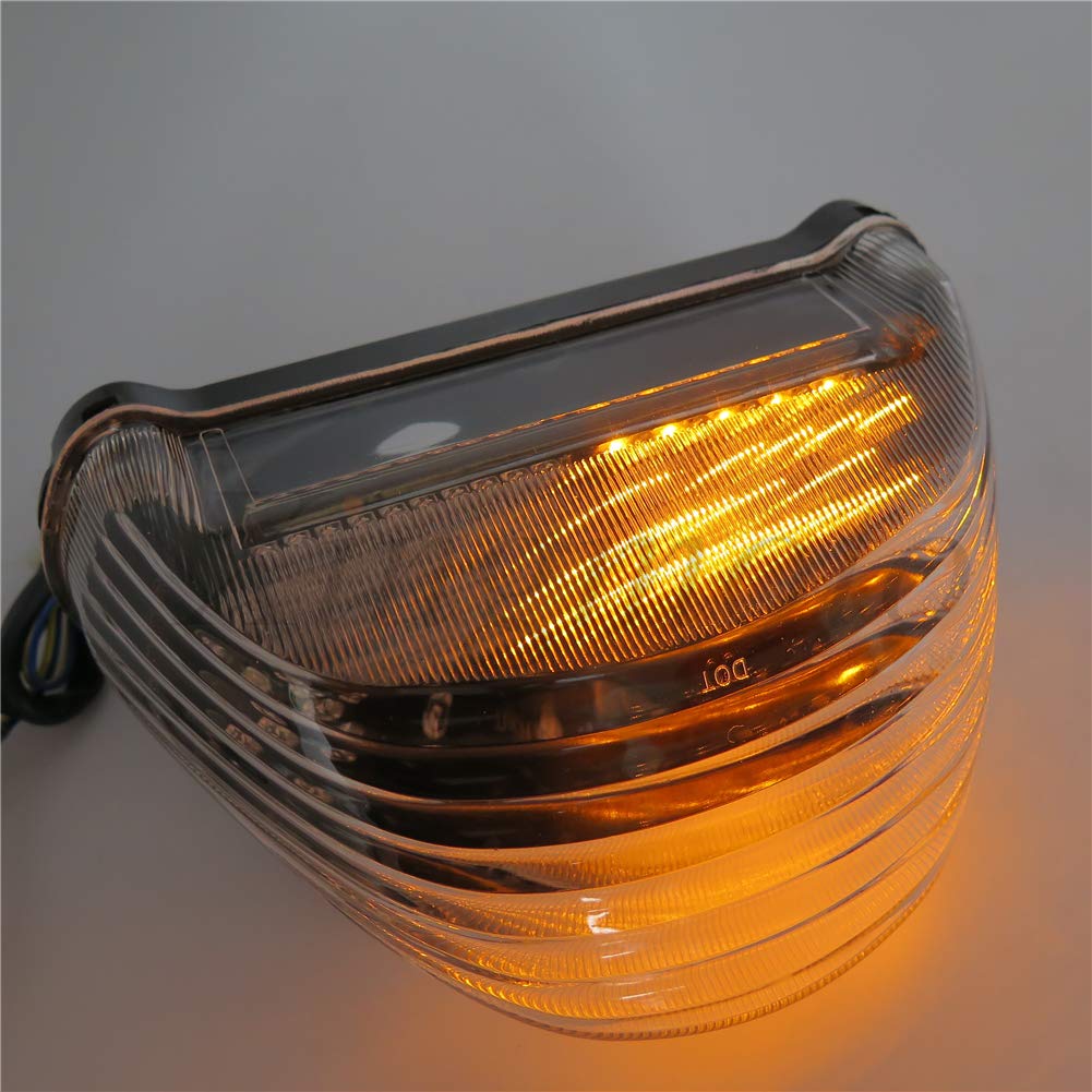 Clignotants de feu stop arrière pour Kawasaki Ninja ZX-12R ZX1200 2002 2003 2004 2005 pour Kawasaki Ninja ZX-12R ZX1200 - Transparent fumé