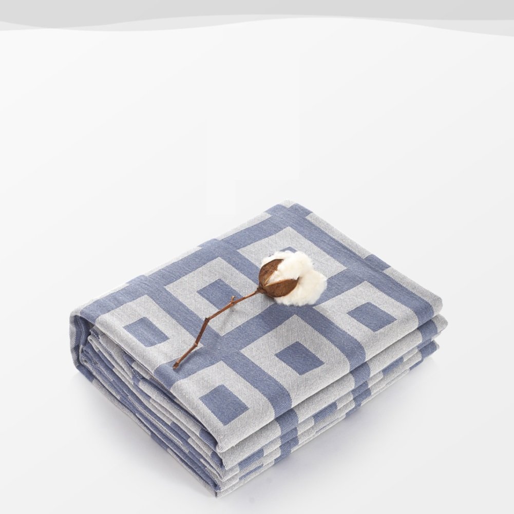 Draps épais en coton motif plaid A 180x220cm pour lit deux personnes