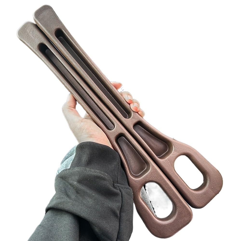 DASJKDI 2pcs Car Seat Gap Filler, Dual Slot Design, Interior Accessories, Phone & Key Storage Box, Pad, Fillers for car(2PCS Brown)