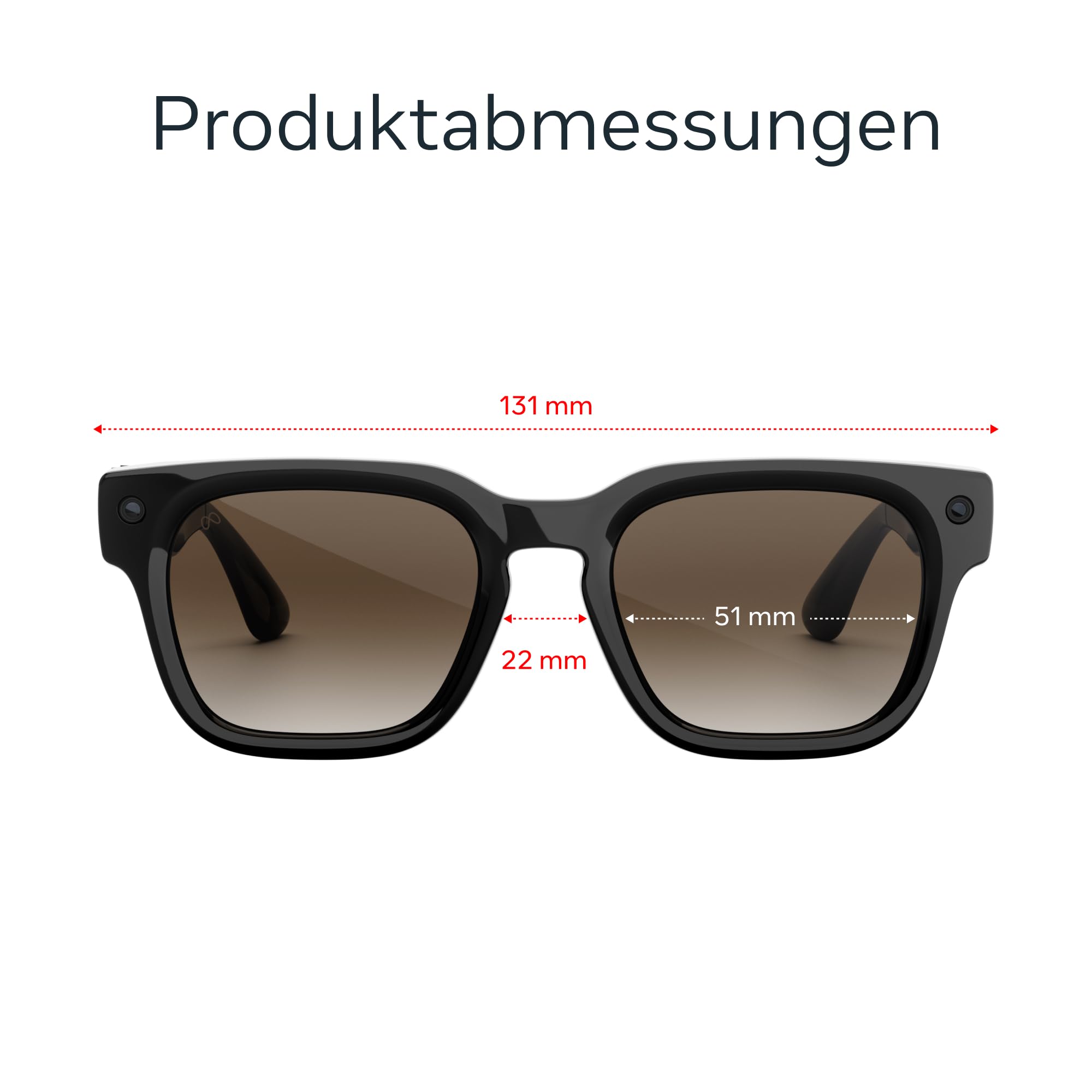 Meta Fury, Klassisches Schwarz | Unisex-AI Glasses – Meta AI, 12-MP-Kamera, Live-Übersetzung – 3K-HD-Auflösung – Über 8 Stunden Akkulaufzeit – Gläser: Braun mit Farbverlauf