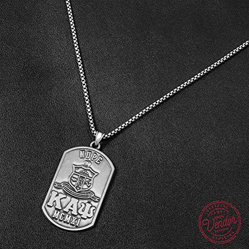 BBGreek Kappa Alpha Psi Fraternity Paraphernalia - Official Vendor - Dog Tag Pendant Necklace with 24 Inch Rope Chain2
