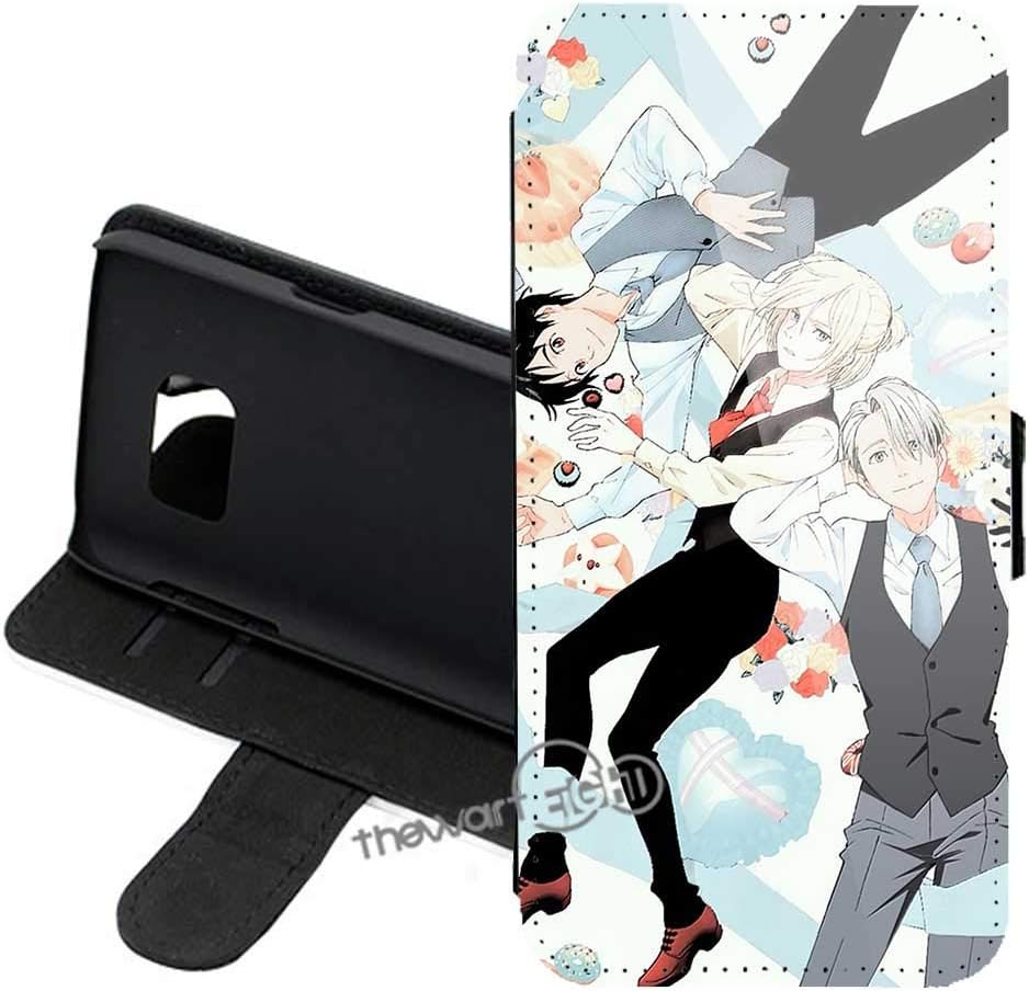 Case for Samsung Galaxy J7 Sky Pro / J7 Prime / J7 Perx / J7 V 2017 / Halo, Yuri on Ice Manga PU Leather Stand Wallet ID Card Slot +Thewart8 Stylus Pen (#12)