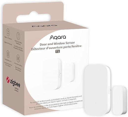 Aqara T1 Door Window Opening Sensor | AQARA HUB Zigbee 3.0 NEEDED, Compatible with Apple Home, Alexa and Google Home