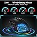 Kabelgebundene Gaming-Maus USB C geräuscharmes Klicken 4 Farben RGB Hintergrundbeleuchtung Optische Typ-C Mäuse mit 1.8m Kabel 3200 D-PI 7 Tasten Ergonomische Mouse für PC Computer Laptop Desktop Mac