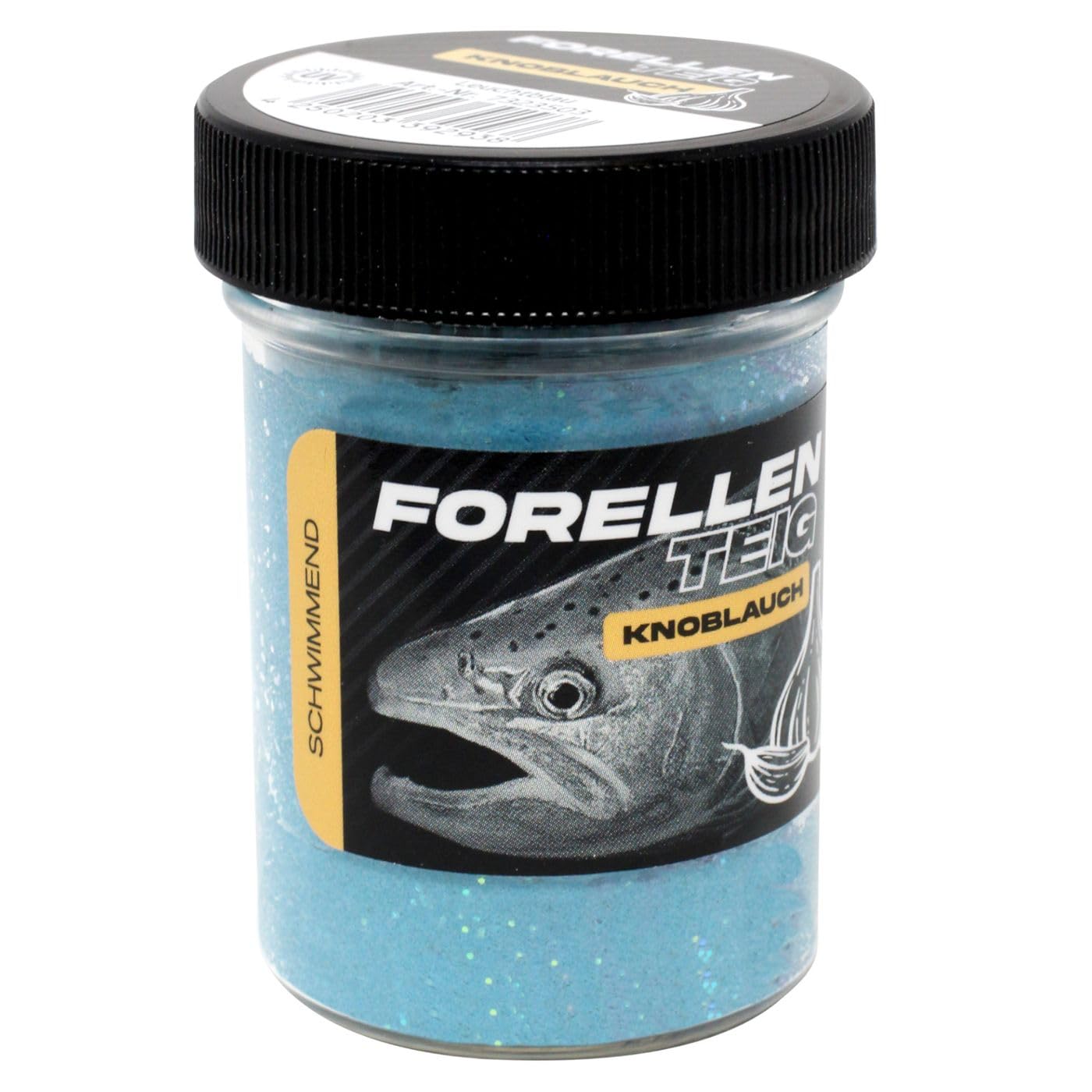 Fishing Tackle Max Trout Dough Bait: Garlic, Floating, UV (Light Blue/UV), 50g