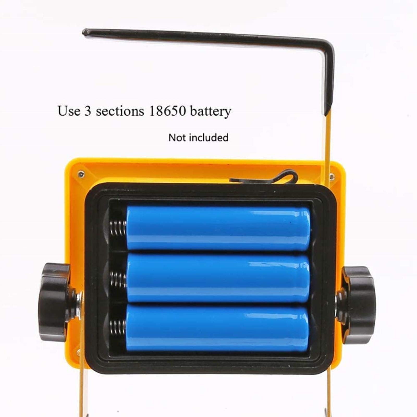 Luz de trabajo LED recargable portátil, 20 W, 500 lm, luz de inundación brillante con soporte, IP65 impermeable para acampar al aire libre, pesca, uso de emergencia