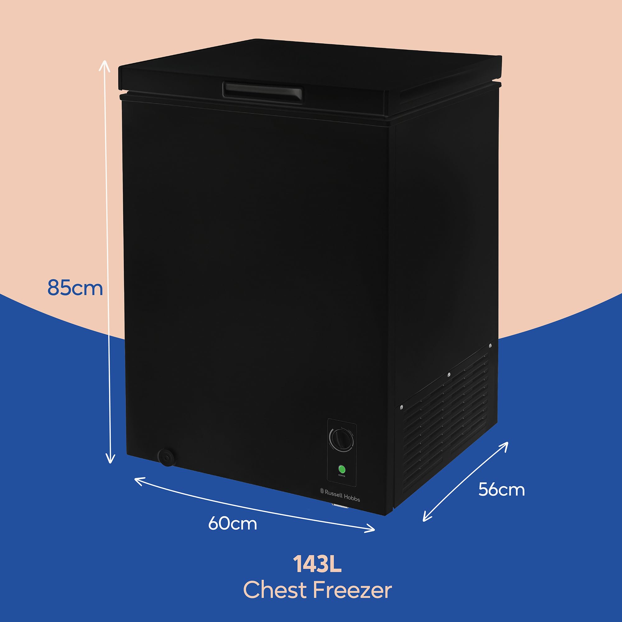 Russell Hobbs White Chest Freezer 198L Freestanding with 5 Year Warranty, Adjustable Thermostat, Chill or Freeze Function, 4 Star Freezer Rating & Suitable for Outbuildings & Garages RH198CF0E1W — view 38