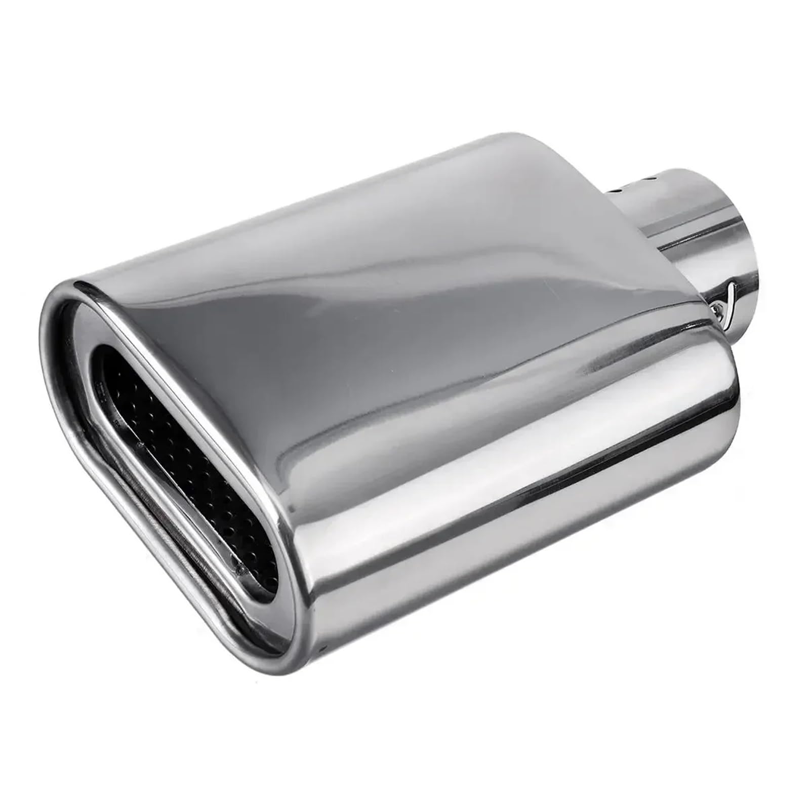 Auto Tubo di Punta di Scarico Per BMW Per Benz Per Audi 60mm Universal Car Chrome Flat Acciaio Inox Terminale Scarico Tubo Rivestimento Tubo Scarico Kit Corpo