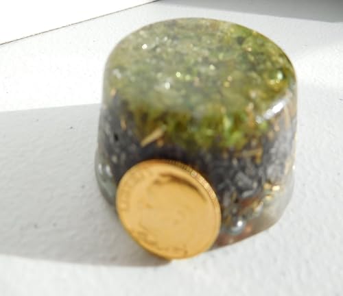 Miniatura 9 de Peridot Single Crystal Small Tower Buster Orgone Generator Energy Accumulator PERFECT GIFTING TOOL!!!! Orgonite Many Beautiful Ingredients!