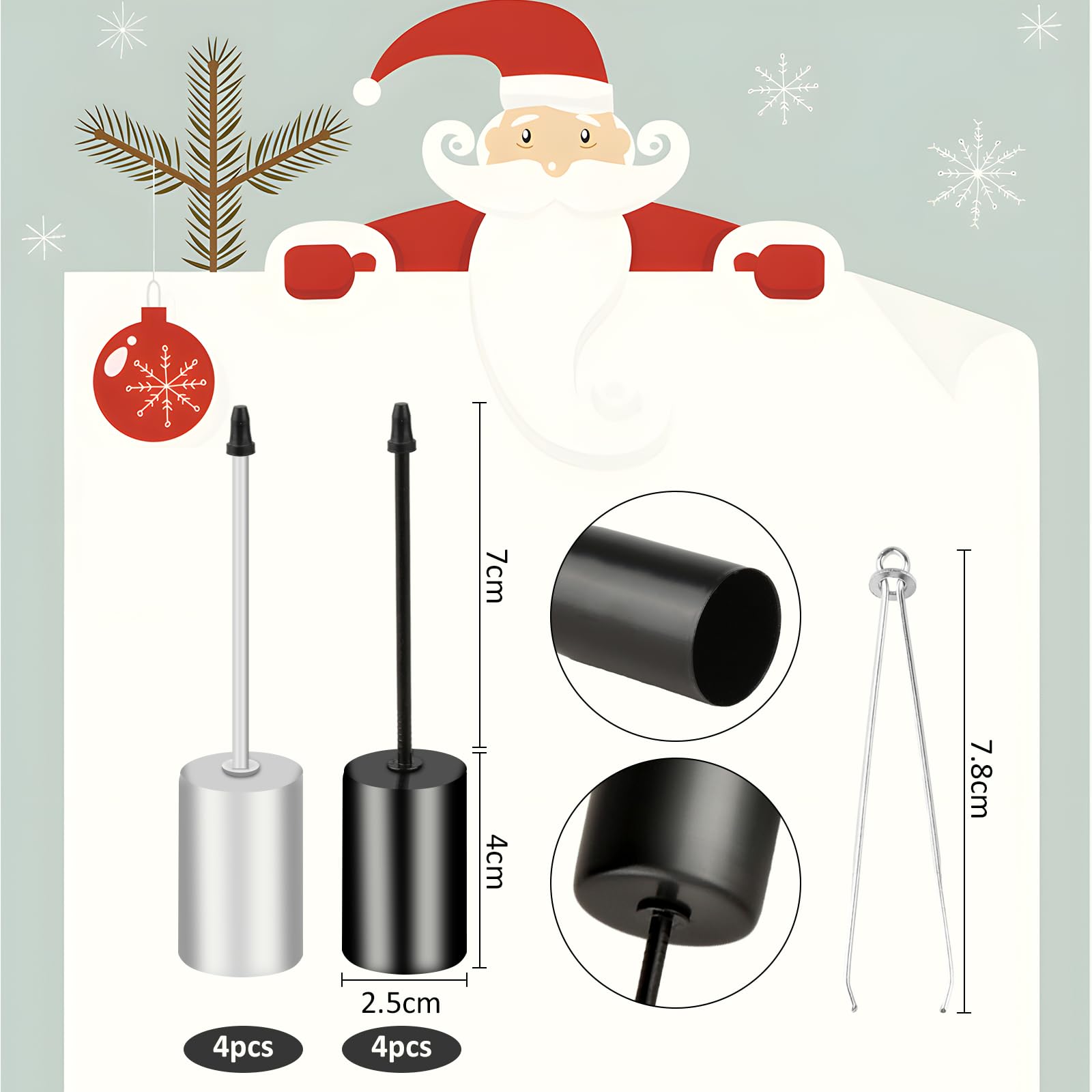 8 Stück Retro-Kerzenhalter Aus Eisen – Schwarz, Für Tafeldekoration, Hochzeit, Weihnachten & Home Deko (ca. 10 X 6 Cm)