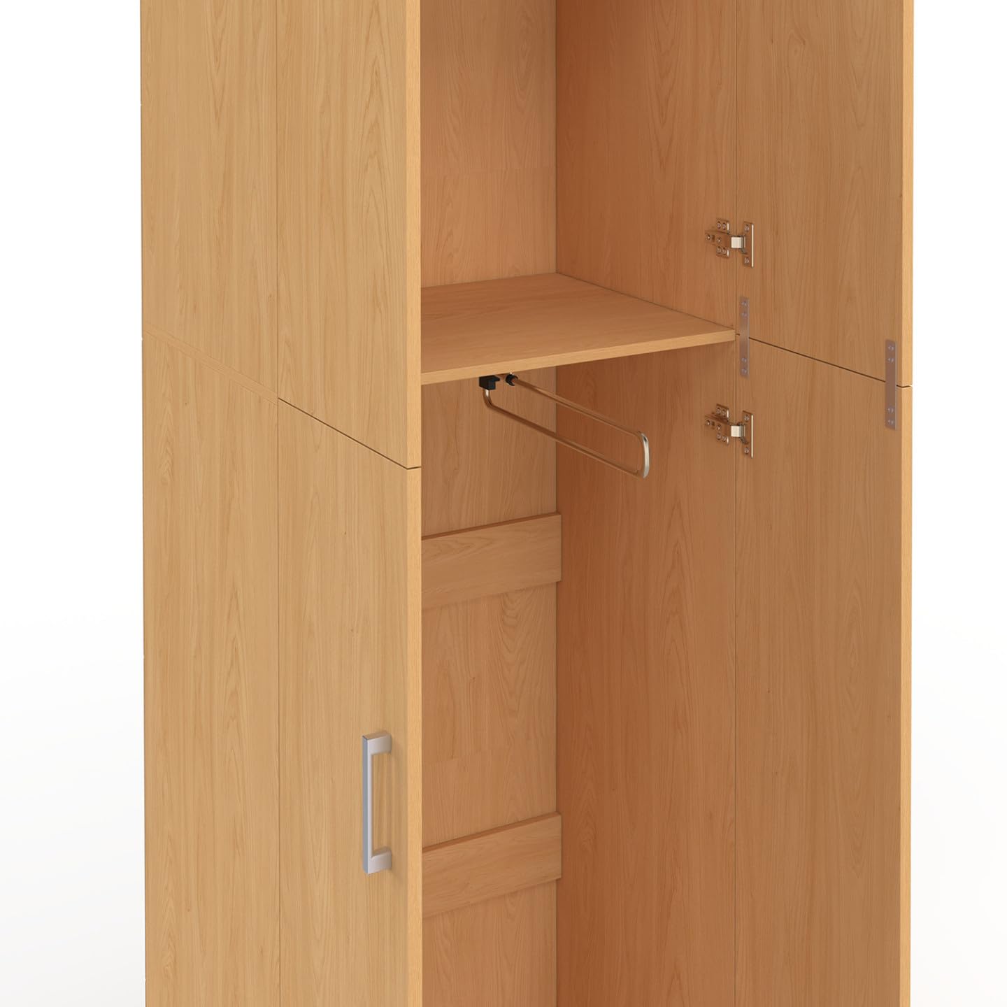 IDMarket - JULIANA Armario de madera de 2 puertas 50 cm con estante