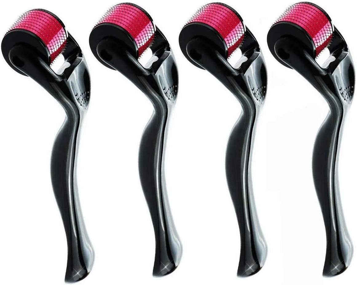 Starthi4 Pcs Roller, Micro Needle Roller for Skin Internal Regeneration Anti Ageing Wrinkle Cellulite Scar Stretch Mark Treatment - Stainless Steel 540 (0.25mm+0.5mm+1mm+1.5mm)